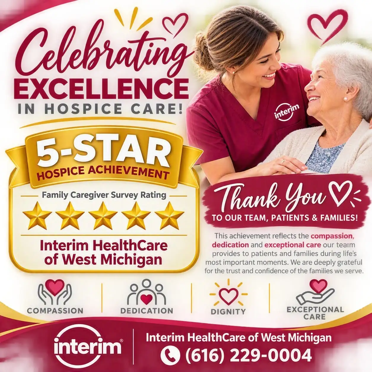 Celebrating Excelling in Hospice Care graphic